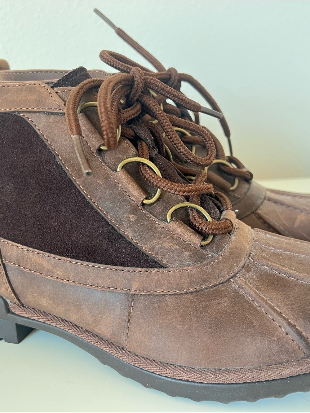 UGG Heather Waterproof Coconut Shell Ankle Leather Boots Size 8.5
